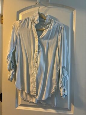 Light Blue Button-Front Shirt